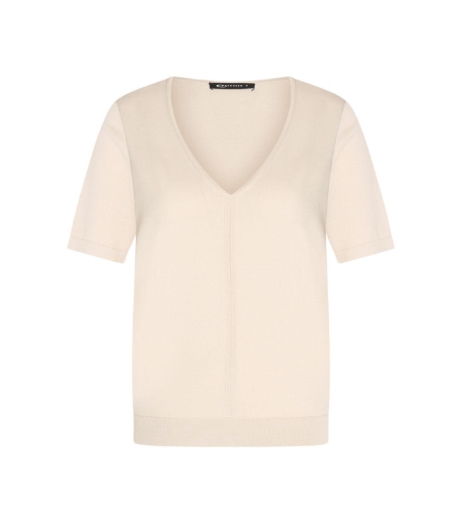 Expresso Pullover with a V-neck and short sl EX240 Oat