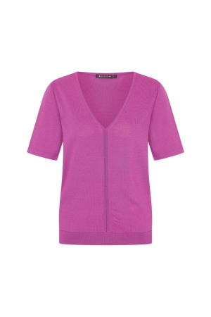 Expresso Pullover with a V-neck and short sl EX795 Dark punch