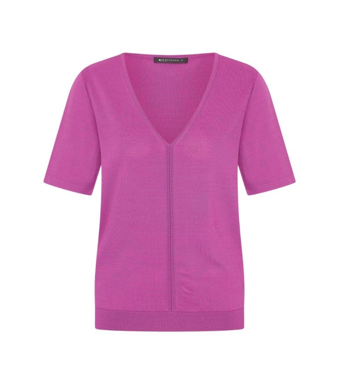 Expresso Pullover with a V-neck and short sl EX795 Dark punch