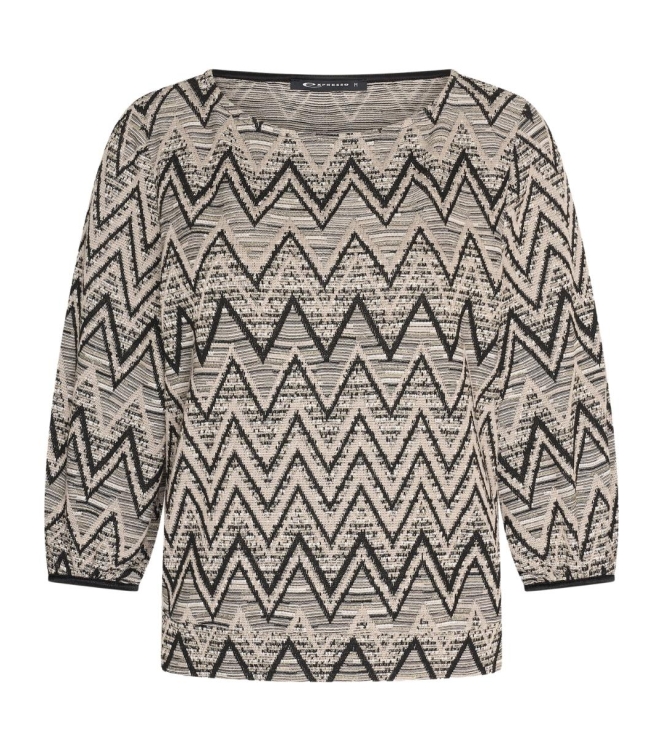 Expresso Top missoni print wide sleeves EX900 Black