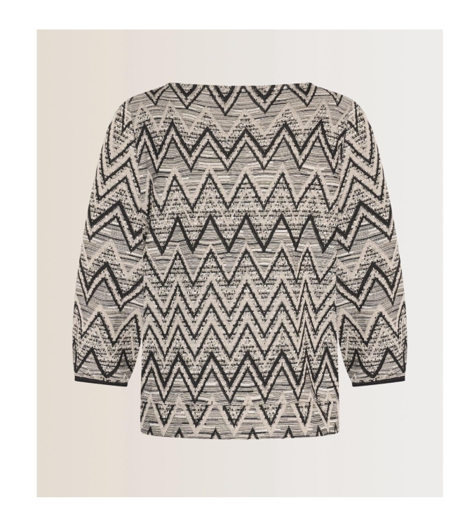 Expresso Top missoni print wide sleeves EX900 Black