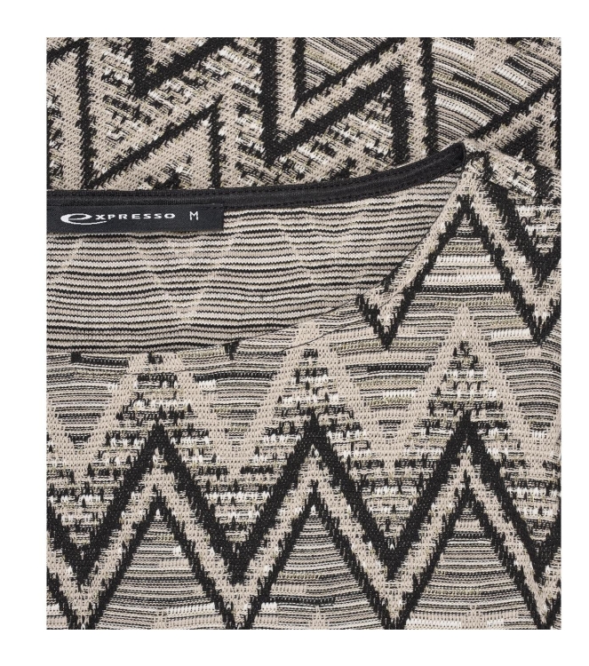 Expresso Top missoni print wide sleeves EX900 Black