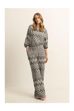 Expresso Pants missoni print wide leg EX900 Black