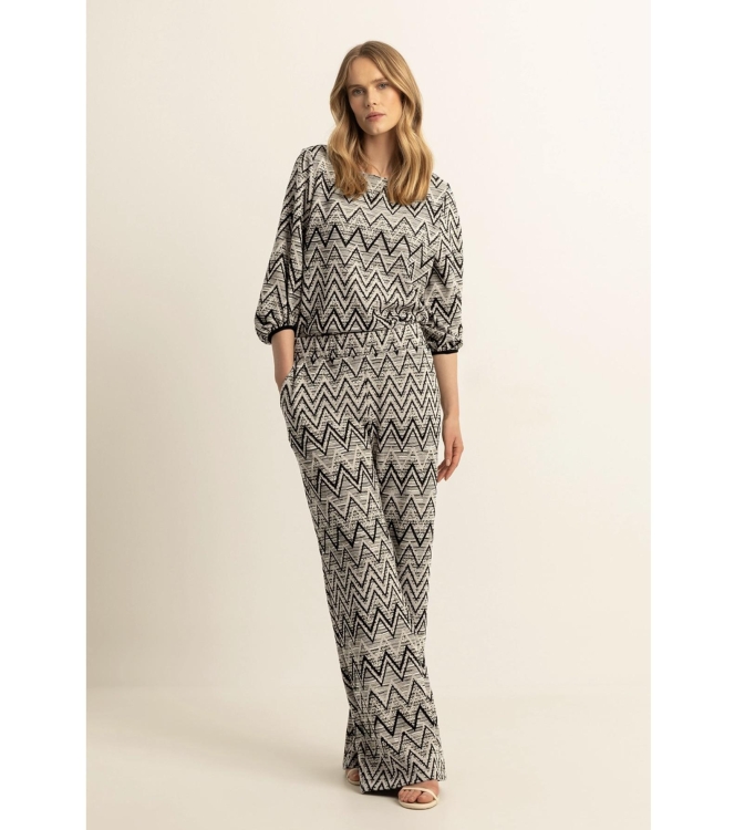 Expresso Pants missoni print wide leg EX900 Black
