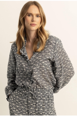 Expresso Black/white dessin long sleeve blou EX900 Black
