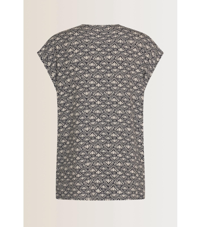 Expresso Black/white dessin  blouse EX900 Black