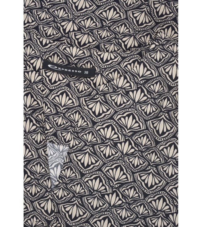 Expresso Black/white dessin  blouse EX900 Black