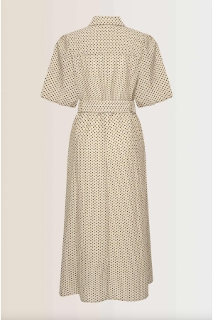 Expresso Fancy dot fabric long dress EX208 Oyster