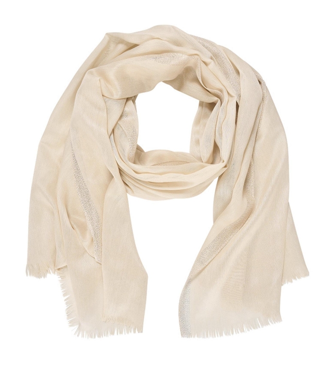 Expresso Solid light woven scarf EX208 Oyster