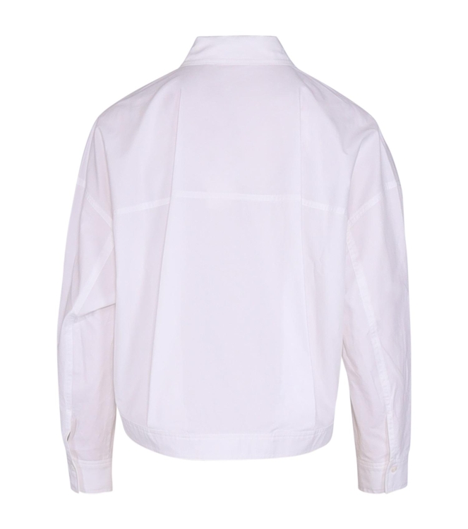 Yaya Batwing cropped blouse w. pock Pure white