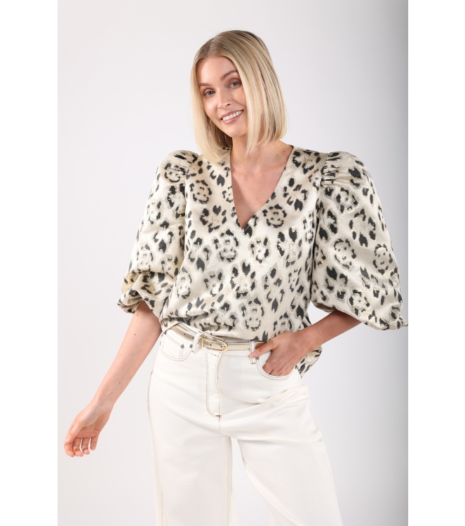 NUKUS Delilah Blouse Panter 4 gold