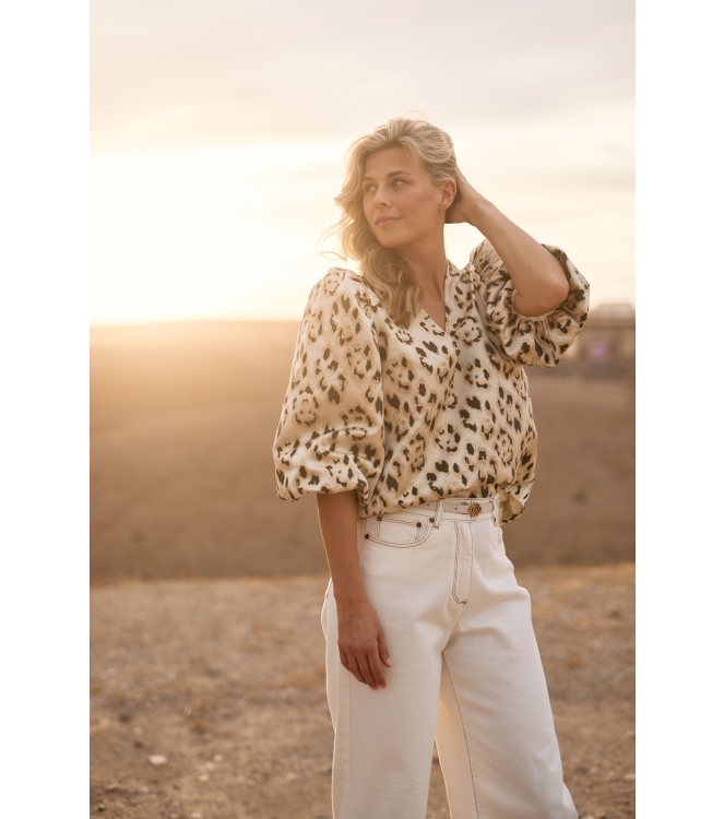 NUKUS Delilah Blouse Panter 4 gold