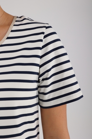 NUKUS Tirza Top Stripe 219 offwhite/navy