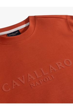 Cavallaro Celio R Neck Sweat 750000 Burnt orange