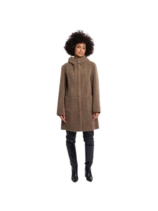 Rino en Pelle Reversible hooded coat 10868 toffee