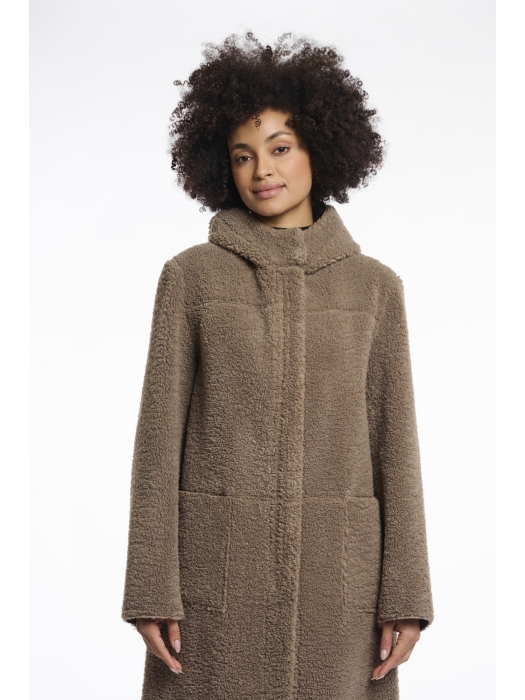 Rino en Pelle Reversible hooded coat 10868 toffee