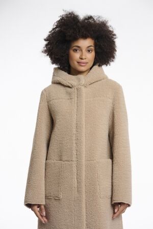 Rino en Pelle Reversible hooded coat 10866 oat