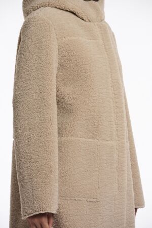 Rino en Pelle Reversible hooded coat 10866 oat