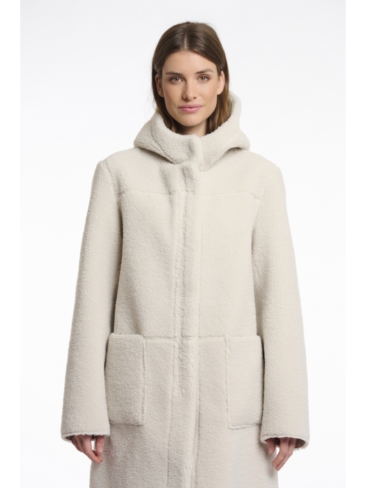 Rino en Pelle Reversible hooded coat 9030 birch