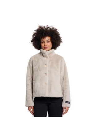 Rino en Pelle Single breasted fake fur jacket 9030 birch