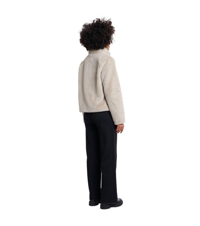 Rino en Pelle Single breasted fake fur jacket 9030 birch