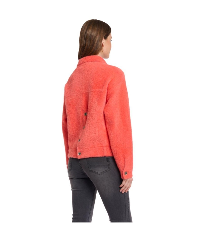 Rino en Pelle Boxy jacket 10889 bright coral