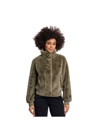 Rino en Pelle Short fake fur jacket 10867 green ash