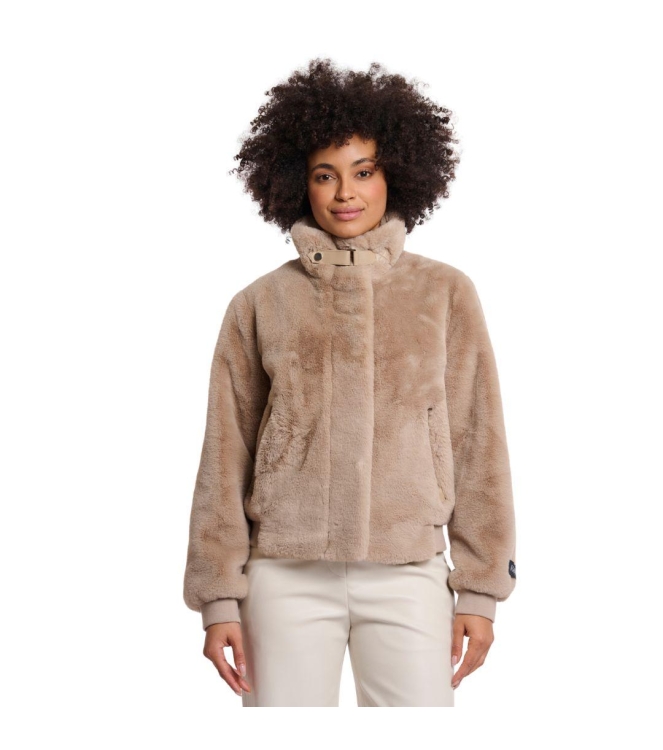 Rino en Pelle Short fake fur jacket 10866 oat
