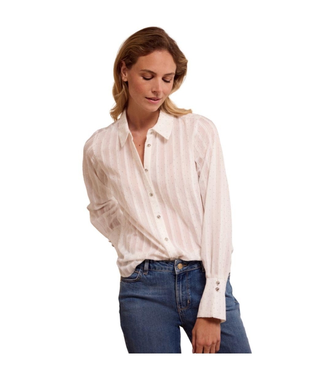 Tramontana Rhinestone Blouse 001100 Off white