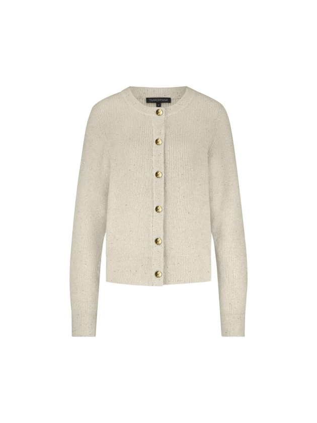 Tramontana Sequin Cardigan 006801 Stone melange