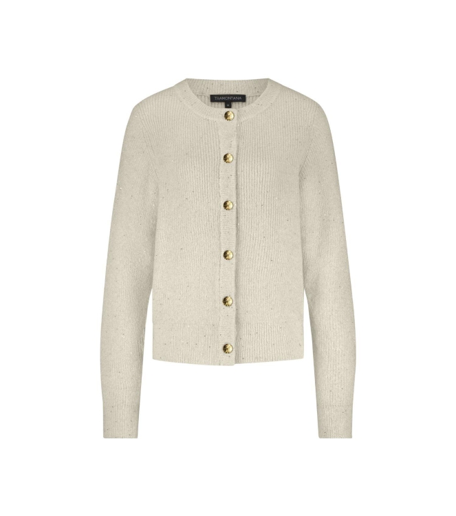 Tramontana Sequin Cardigan 006801 Stone melange