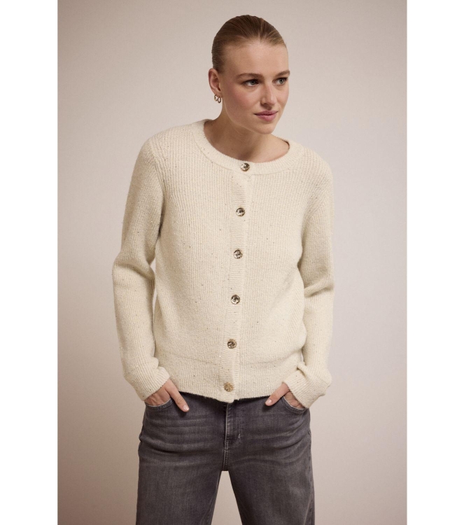 Tramontana Sequin Cardigan 006801 Stone melange