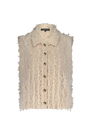Tramontana Fancy Frilled Vest 006801 Stone melange