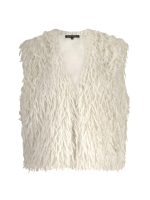 Tramontana Faux Fur Feather Vest 1100 Off white