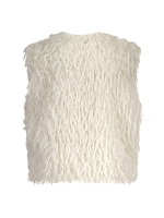 Tramontana Faux Fur Feather Vest 1100 Off white