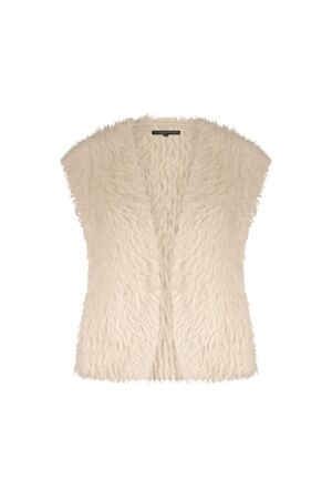 Tramontana Hairy Yarn Vest 006800 Stone
