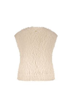 Tramontana Hairy Yarn Vest 006800 Stone