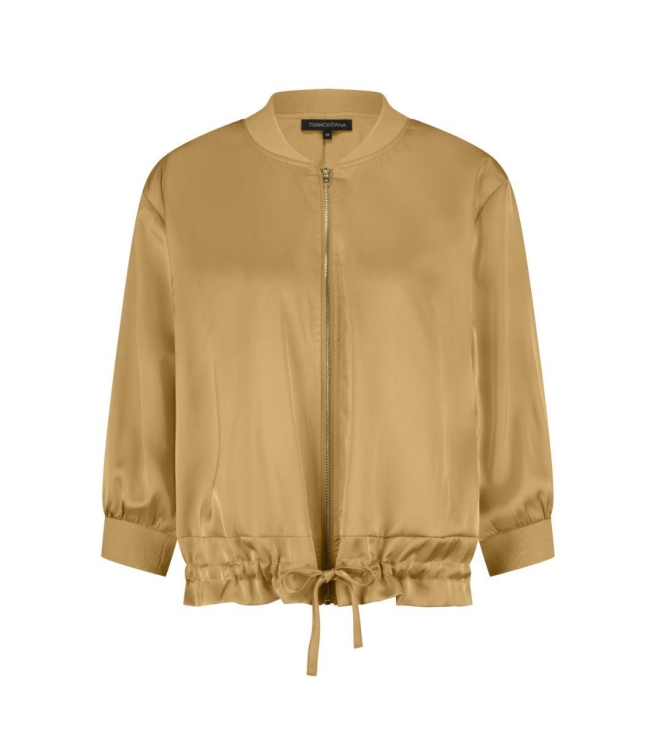 Tramontana Hammered Satin Bomber Jacket 002800 Camel