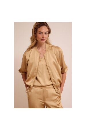Tramontana Hammered Satin Bomber Jacket 002800 Camel