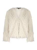 Tramontana Faux Fur Feather Jacket 1100 Off white