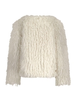 Tramontana Faux Fur Feather Jacket 1100 Off white