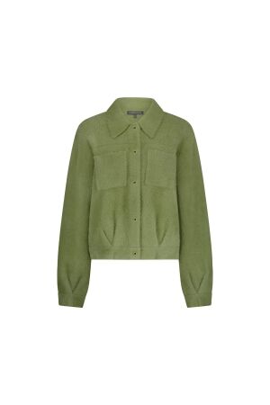 Tramontana Faux Fur Knitted Jacket 006501 Moss