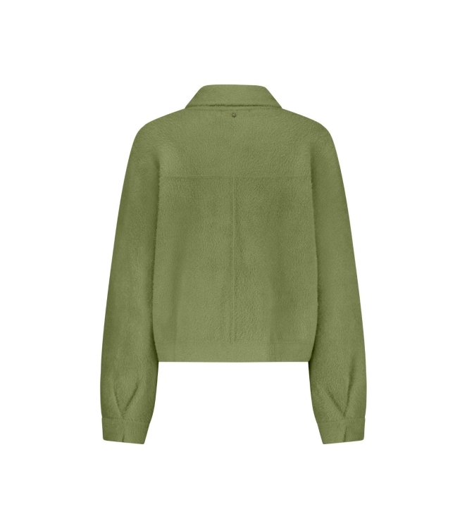 Tramontana Faux Fur Knitted Jacket 006501 Moss