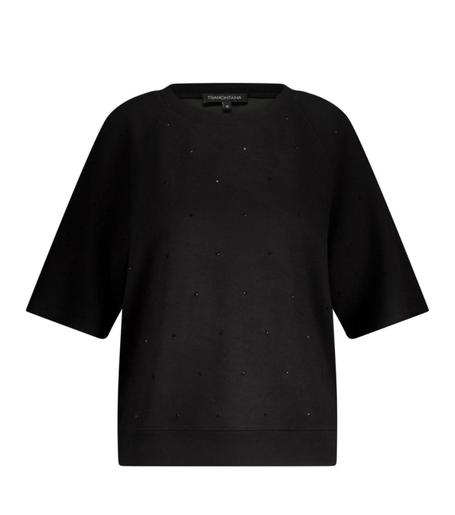 Tramontana Technical Sweat Jumper Rhinestones 009000 Black