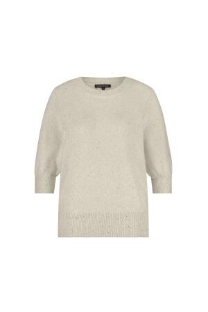 Tramontana Short-Sleeve Sequin Jumper 006801 Stone melange