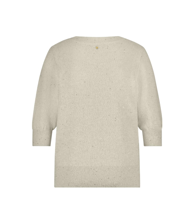 Tramontana Short-Sleeve Sequin Jumper 006801 Stone melange