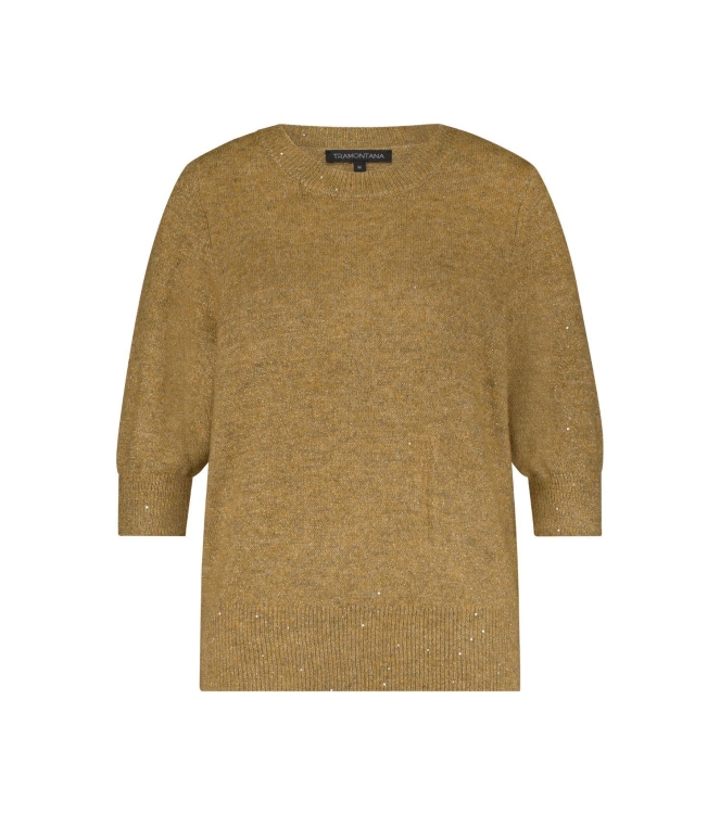 Tramontana Short-Sleeve Sequin Jumper 002801 Camle mel