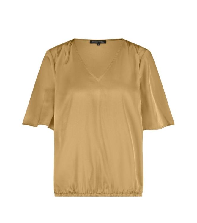 Tramontana Hammered Satin Top 002800 Camel