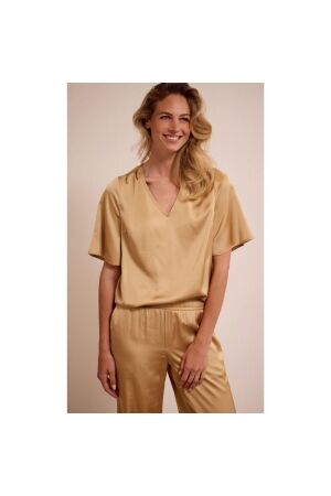Tramontana Hammered Satin Top 002800 Camel