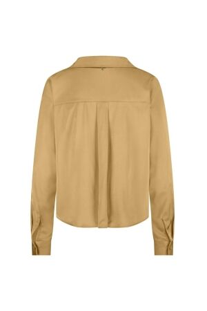 Tramontana Hammered Satin Wrap Blouse 002800 Camel